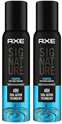 AXE Signature Mysterious long Lasting No Gas Deodorant Bodyspray Perfume For Men 122ml pack of 2 Deodorant Spray  -  For Men