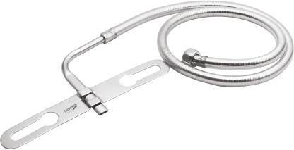 Mocksh Premium Quality 304 Grade Stainless Steel Multi Type Jet Spray / Toilet Jet / Toilet Bidet Hands-Free Spray with 1.5 Meter Heavy PVC Hose (Chrome), Pack Of 1 Faucet Set