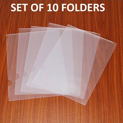 KAIZEN PVC Premium Multiuse L Shape / Type Folder (Set Of 10 Folders)