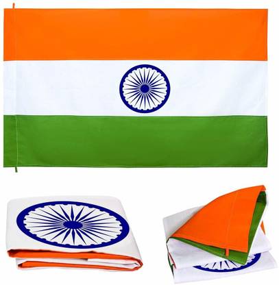 Almoda Creations Indian Flag Large-60x90 inch Rectangle Outdoor Flag