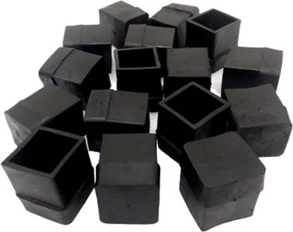 FLORAGREEN Square Rubber Cap for Chair Table Furniture Leg Cover Floor Protector Pads 1 inch x 1 inch Internal Size (16 PC) Table Legs