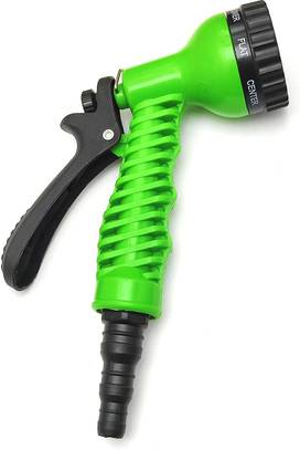 ROSEFAIR 7 Adjustable Pattern Pistol Grip Front Trigger Water Nozzle With Connector Spray Gun