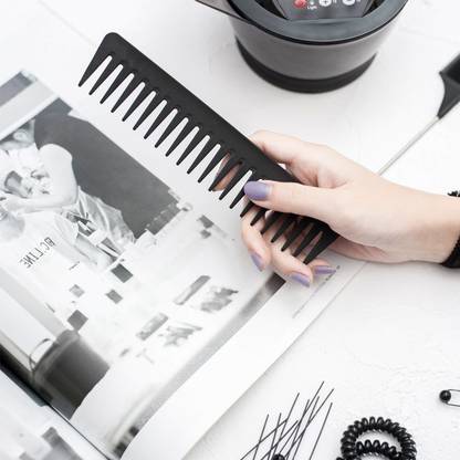 E-DUNIA Professional Hair Styling Comb Anti-Static Carbon Wide Tooth Comb for Women Men