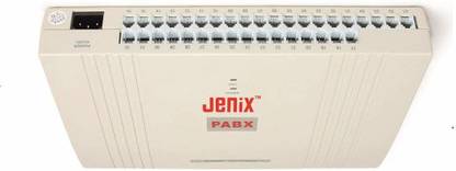 jenix PBX 432 Telephone Intercom System 4 Main/Trunk/FCT Device Line and 32 Landline Phone Subscriber Connection Four Corded Landline Phone with Answering Machine