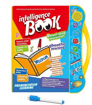 Amaflip ABC Sound E-Book for Children, English Letters & Words Learning Book Fun Educational Toys with Numbers, Shapes, Colors and Animals for Toddlers/Kids