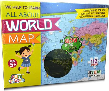 fun treasure World Map and Its Countries Jigsaw Puzzle