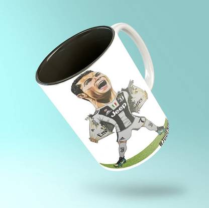 Doodle Kraft Cristiano Ronaldo cr7 Football 3 Ceramic Coffee Mug