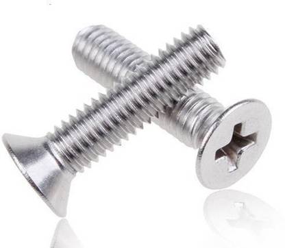 RPI SHOP Bolt - M3 X 10mm Phillips Drive Countersunk (CSK) Head Screws, Phillips Drive, Fully Thread, Nickel Finish, Machine Thread, Quantity - 10 Pcs