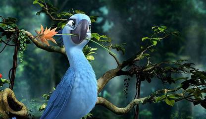 Birds Blue Cartoon Movie Matte Finish Poster Paper Print