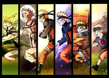 Naruto Shippuuden Uzumaki Naruto Time Anime Boys Matte Finish Poster Paper Print