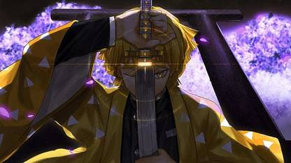 Anime Demon Slayer Kimetsu No Yaiba Blonde BoyKatana Matte Finish Poster Paper Print