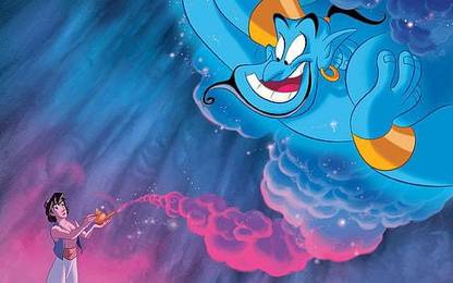 Aladdin And The Spirit Of Magic Lamp Disney Matte Finish Poster Paper Print