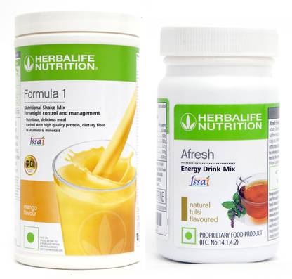Herbalife Nutrition FORMULA 1 KULFI 500g WITH AFRESH TULSI 50g FLAVOUR ( SET OF 2 PCS ) Plant-Based Protein