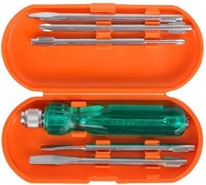 Globus SCREWDRIVER SET OF 6 PCS WITH TESTER Combination Screwdriver Set