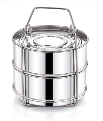 PRV Cooker Separator Set (2 Containers; Suitable for 3 litres Prestige Outer Lid Cooker) Stainless Steel Steamer