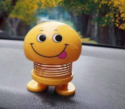 Pepino Emoji/Smiley Spring Doll,Cute Emoji for Car Dashboard Bounce Toys,Emoticon Figure Funny Smiley Face Springs Car Decoration for Car Interior Dashboard Expression BobbleHead