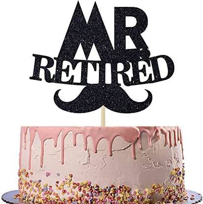 ZYOZI 1 Piece Retirement Cake Topper / Happy Retirement Cake Topper / Retirement Cake Decoration Cake Topper