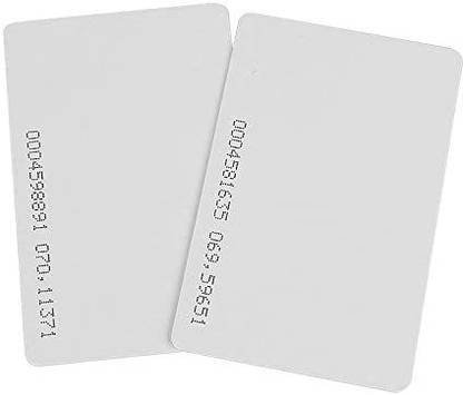WeKonnect RFID Thin Cards, 125kHz Access Card Proximity RFID Smart Card 0.8mm Thin Contactless Thermal Printable (Pack of 100) for Time Attendance System & Access Control