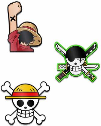 ComicSense Luffy Zoro Straw Hat Pirate Logo Anime Brooch