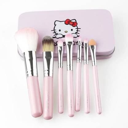 Hello Kitty Brush set pink [pack of 7] different brush for different applies