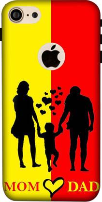 NDCOM IPHONE 7 LOGO CUT Mom Dad Love Red Yellow Printed के लिए