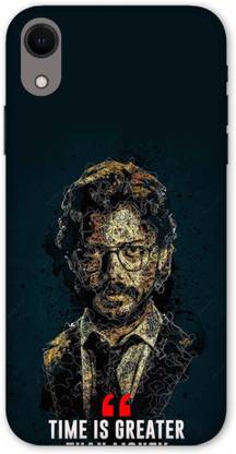 NDCOM Back Cover for IPHONE XR Time Is Greater Than Money Professor Printed