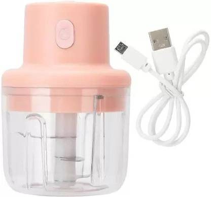 MJ Hub Best Food Grade Material Portable Wireless Garlic Crusher Masher Mincer Grinder Mixer Machine/Chopper/Food Processor Cordless Rechargeable for Vegetables/Fruits/Nuts/Ginger/Onion/Small Meat Vegetable Chopper
