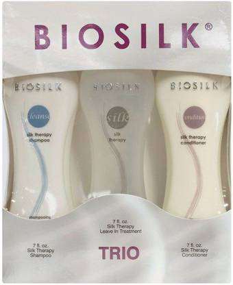 BioSilk Silk Therapy Trio Shampoo, Conditioner & Leave In Treatment