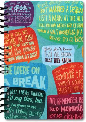 CREATIVE CONVERT Friends Quotes Soft Cover A5 Diary Single Line 160 Pages