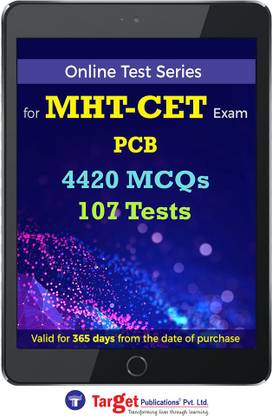 Target Publications MHT CET PCB Online Test Series | Practice 4420 MCQs | Chapterwise, Topicwise Questions and Model (Mock) Tests with Solutions | Physics, Chemistry, Biology