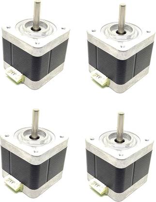 INVENTO 4Pcs Nema 17, 4 Kg-cm Bipolar Stepper Motor For CNC Robotics DIY Projects 3D Printer Automotive Electronic Hobby Kit