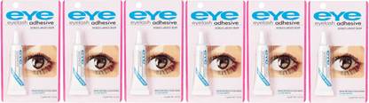 TINKLESTAR Waterproof False Eyelashes Makeup Adhesive Eye Lash Glue Clear - White - 6 Pieces