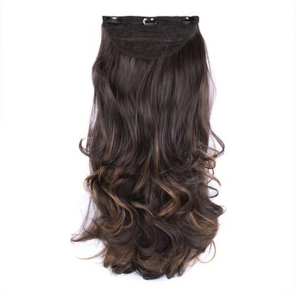 STREAK STREET CLIP-IN 24" OUT CURL DARK BROWN HAIR EXTENSIONS Hair Extension