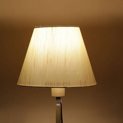 BTR Crafts 14" Inches Cream Texture Conical Table Lamps Lamp Shade