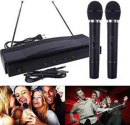 Amrit PROFESSIONAL WM-306 VHF DUAL HANDHELD WIRELESS CORDLESS MICROPHONE