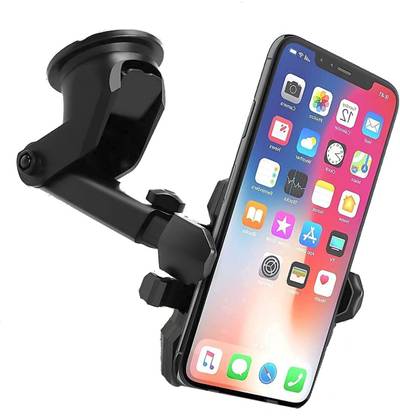 Casa Tech Dual Shift Locking Car Navigation Mobile Holder for powerful gripping on textured & plain surface for all smart phones With 360 degree rotation, expandable arm car mount holder For multi purpose use for windshield, dashboard Mobile Holder