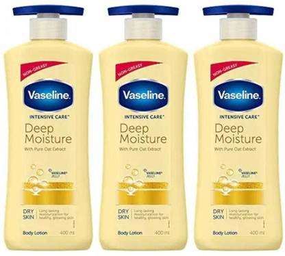 Vaseline Intensive Care Deep Moisture Body Lotion 400 ml (pack of 3)