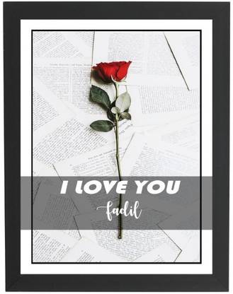 Beautum I Love You Fadil Name Love You Printed Unique Digital Reprint 9inch x 13inch Painting Model No:CMGHP005491 Digital Reprint 13 inch x 9 inch Painting