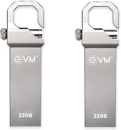 EVM 32GB ENSTORE DRIVE USB 2.0 METAL BODY 32 GB Pen Drive Compatible with Audio Player, Desktop Computer, Gaming Console, Laptop, Television, Netbook USB 2.0 Metal Case