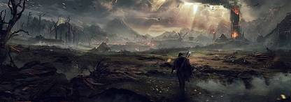 Concept Art Eagle Fire Middle Earth Shadow Of Mordor Matte Finish Poster Paper Print