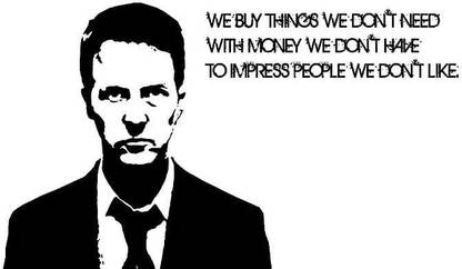 Fight Club Edward Norton Movies Typography Matte Finish Poster Paper Print