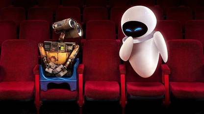Wall E And Eve Wall E And Eva Illustration Matte Finish Poster Paper Print