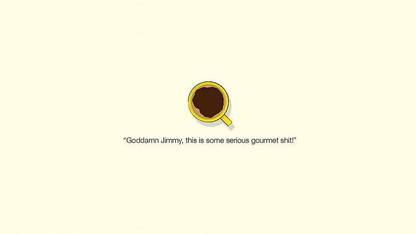Pulp Fiction Typography Minimalism Simple Background Matte Finish Poster Paper Print