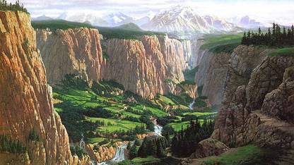 J R R Tolkien The Lord Of The Rings Rivendell Fantasy Art Matte Finish Poster Paper Print