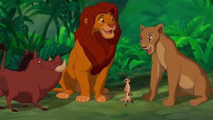 The Lion King Pumbaa Timon Simba And Nala Disney Matte Finish Poster Paper Print