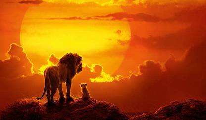 Movie The Lion King 2019 Baby Animal Lion Mufasa The Lion King Hd Matte Finish Poster Paper Print