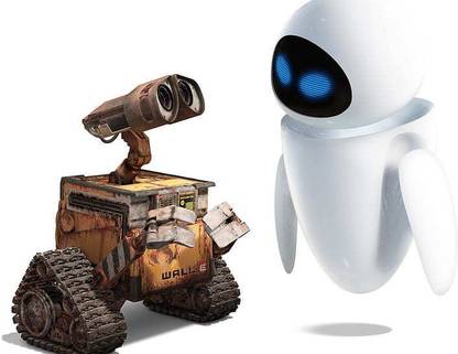 Wall E Robot Valli And Eve Friendship Matte Finish Poster Paper Print