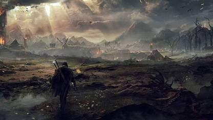 Sun Rays Drawing Alone Warrior Matte Finish Poster Paper Print
