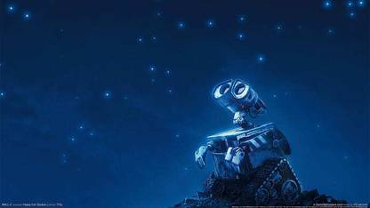 Wall E Robot Stars Blue Matte Finish Poster Paper Print