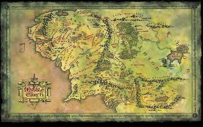 The Lord Of The Rings Middle Earth Map Middle Earth Map Matte Finish Poster Paper Print